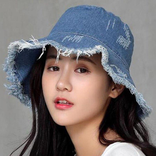 Stylish Unisex Denim Bucket Hat Womens With Wide Brim For Sun Protection  During Outdoor Activities From Fashionbelts888, $14.15 | DHgate.Com